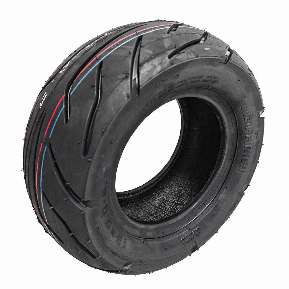 13-inch road tires/14-inch off-road tires