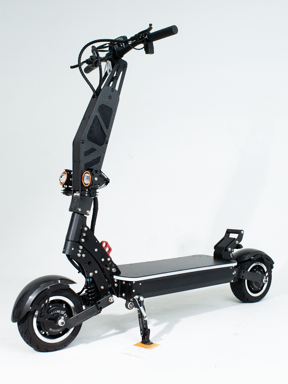 Electric Motorbike on a Scenic Forest Path