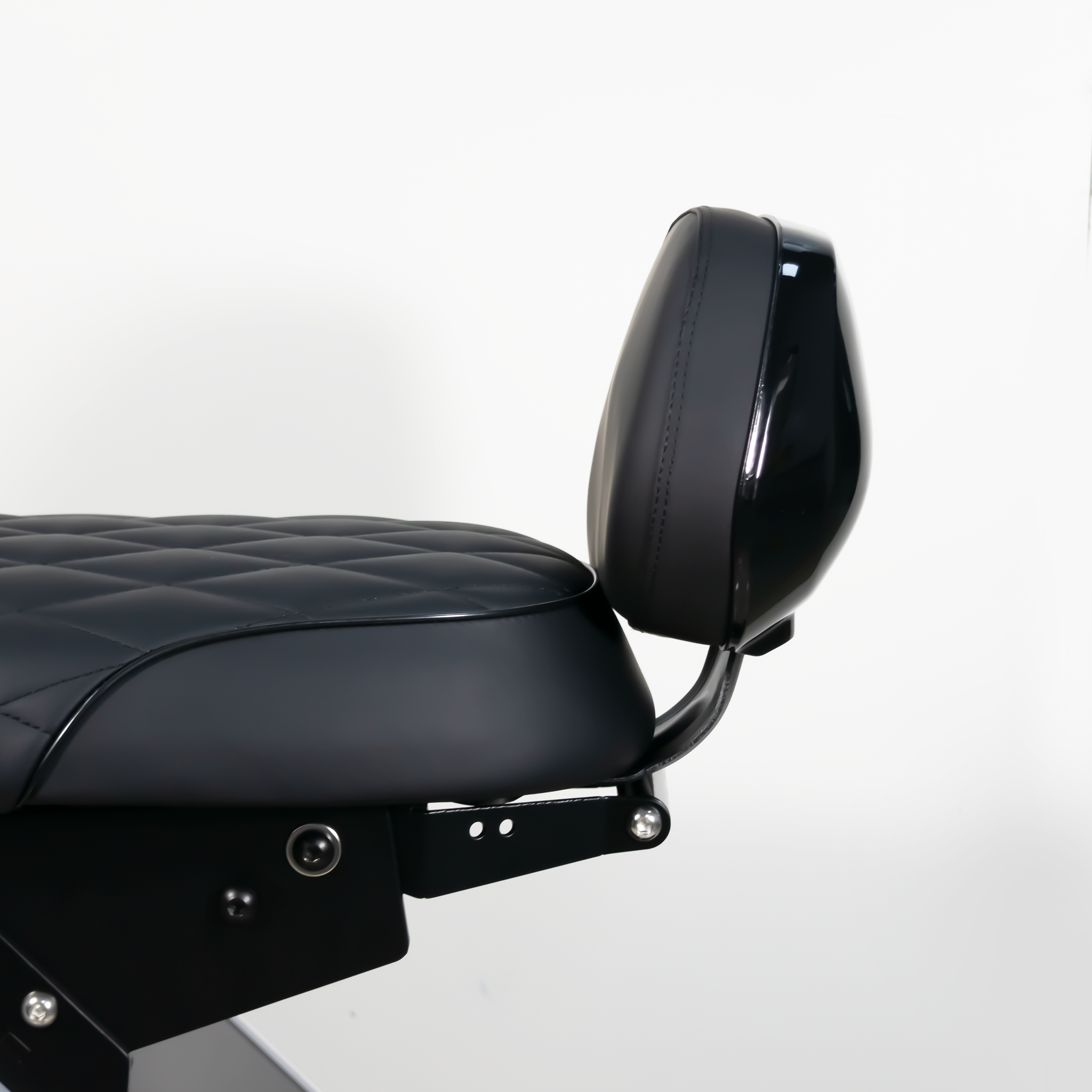 Side View of Electric Motorcycle with Comfortable Backrest