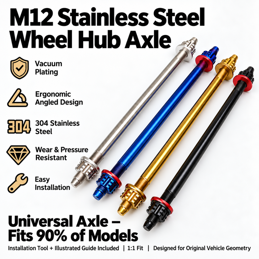 GT Telo8 M12 × 300 mm Stainless Steel Wheel Axle