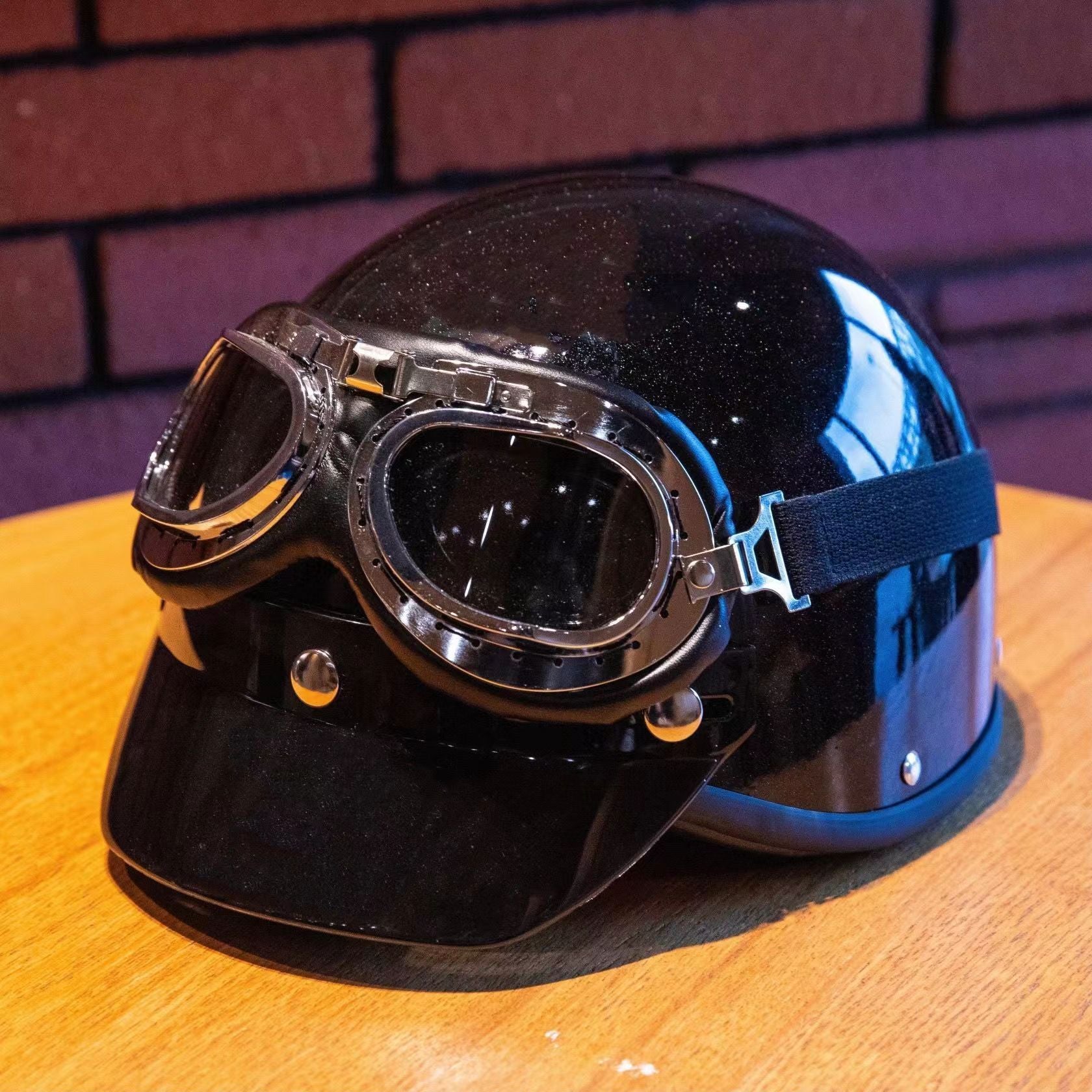 Harley style helmet