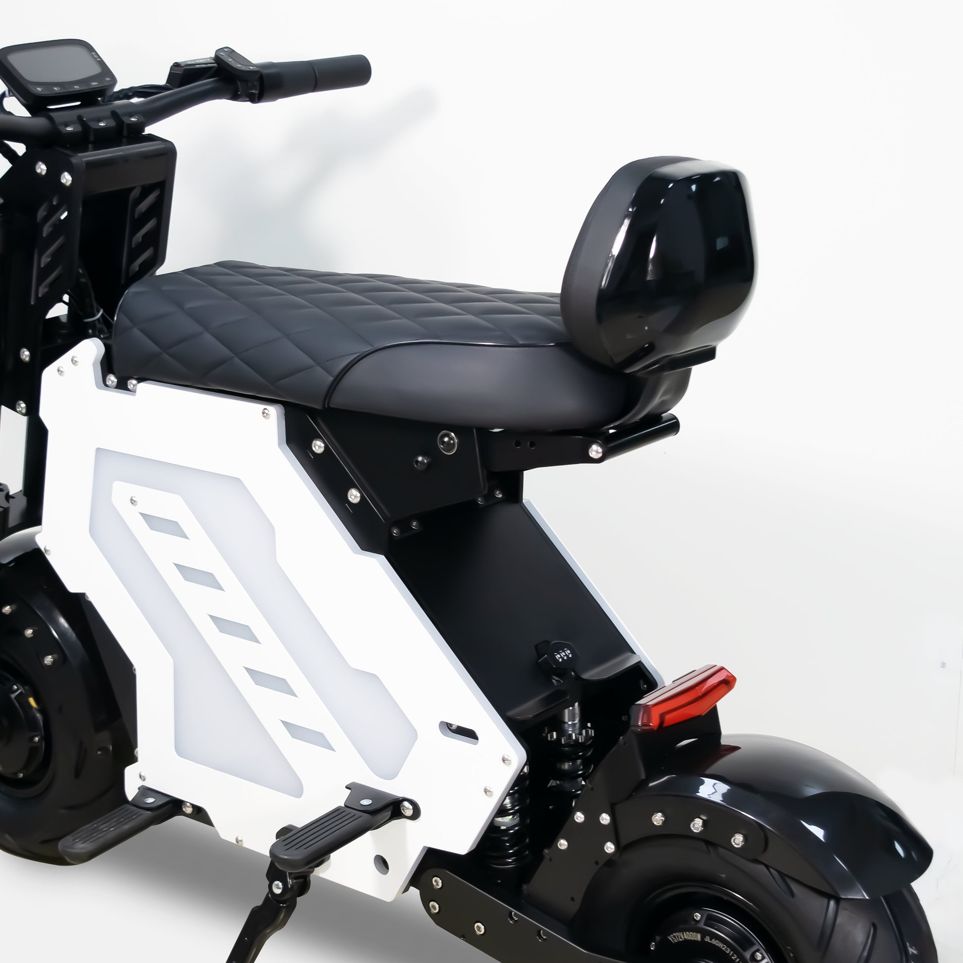 Electric Mini Motorcycle Equipped with a Comfortable Backrest