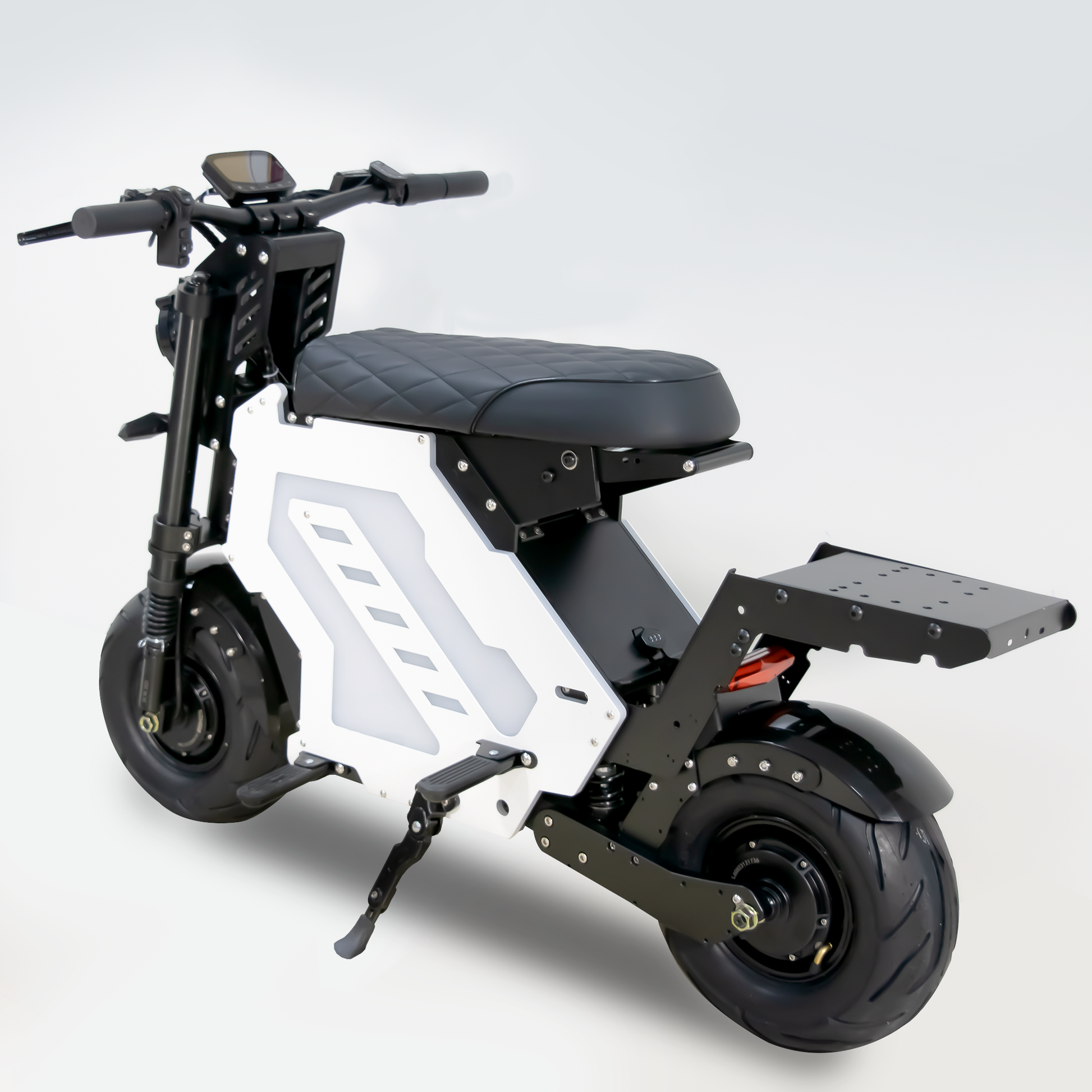 Electric Mini Motorcycle with Rear Rack for Extra Storage