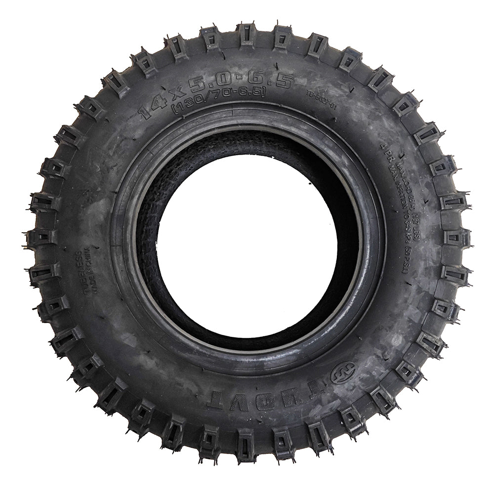 13-inch road tires/14-inch off-road tires