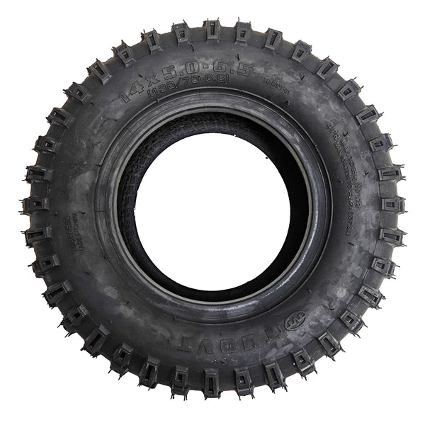 13-inch road tires/14-inch off-road tires