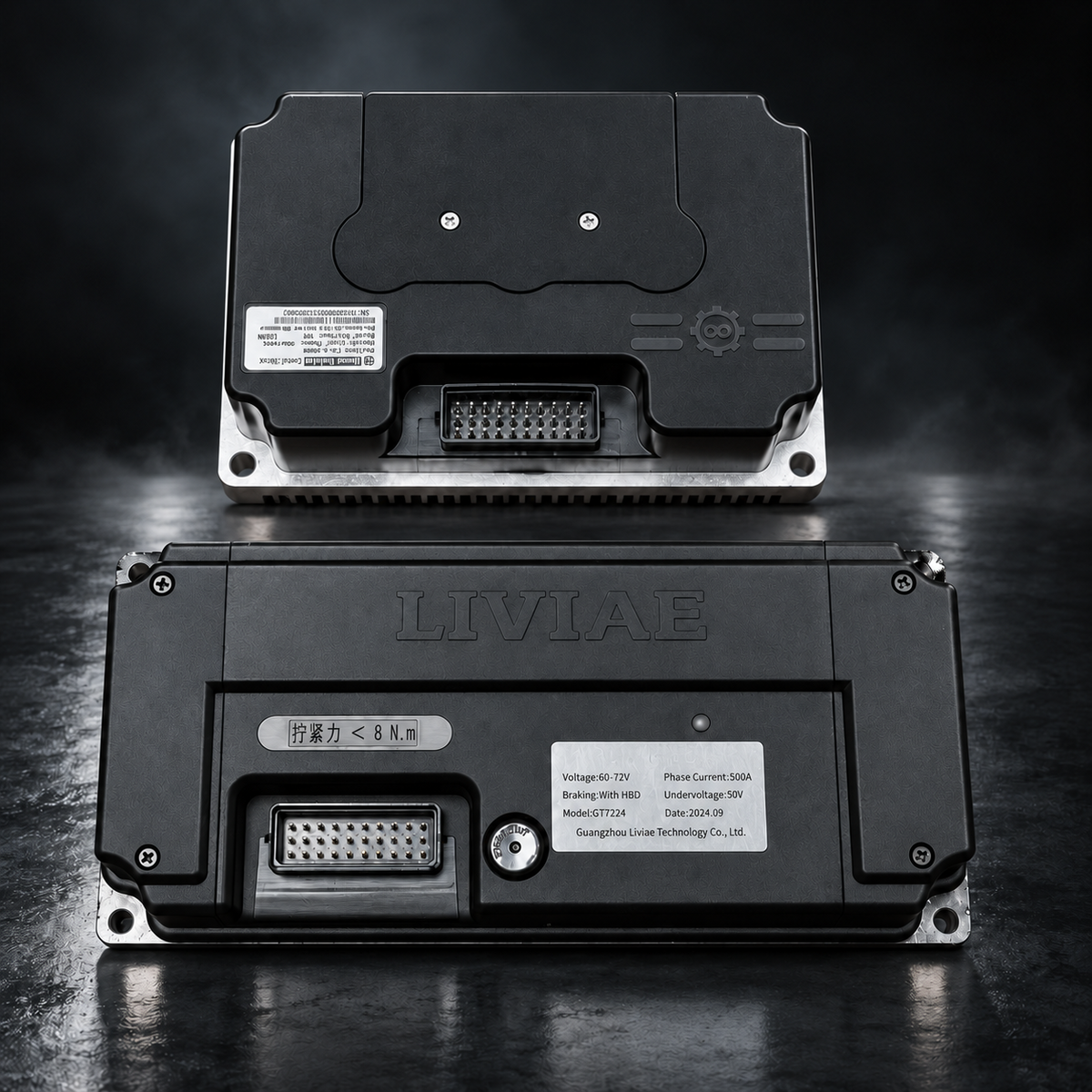 Fardriver 72450 and Liviae controller appearance and size reference